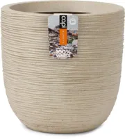 Capi waste bol rib nl kunststof bloempot 43x41 cm terrazzo beige
