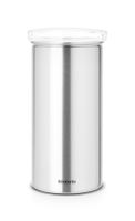 Brabantia voorraadbus voor 18 koffiepads matt steel fingerprint proof / transparant