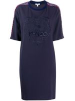 Kenzo robe à logo brodé - Bleu