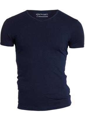 Garage Bodyfit T-shirt V-neck Basic T-shirts Navy
