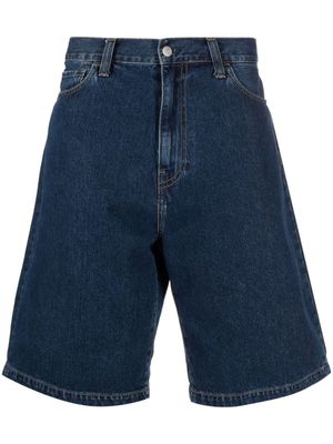 Carhartt WIP short en jean à patch logo - Bleu