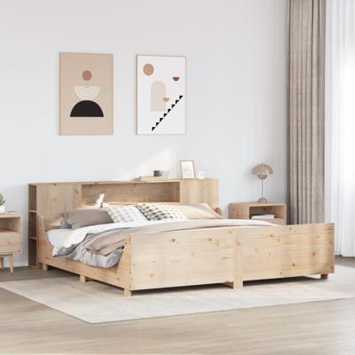 Bedframe zonder matras massief grenenhout 200x200 cm