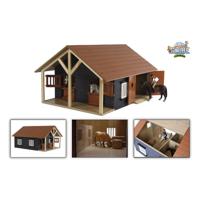 Kids Globe globe paardenstal met 2 boxen en berging, 1:24 Kids Globe globe paardenstal met 2 boxen en berging, 1:24