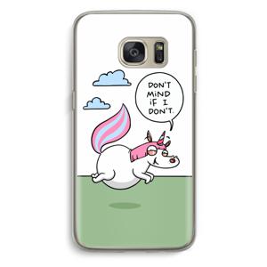 Unicorn: Samsung Galaxy S7 Transparant Hoesje