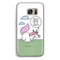 Unicorn: Samsung Galaxy S7 Transparant Hoesje