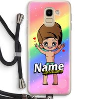 Chibi Maker man: Samsung Galaxy J6 (2018) Transparant Hoesje met koord