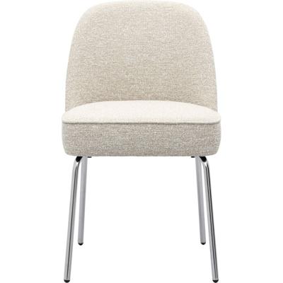 Eetkamerstoel Vogue Lima Beige met chromen poten