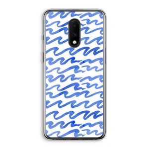 Blauwe golven: OnePlus 7 Transparant Hoesje