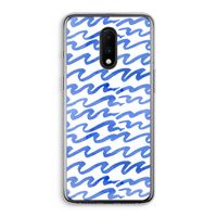 Blauwe golven: OnePlus 7 Transparant Hoesje