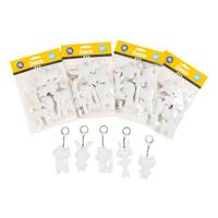 Creativ Company Figuren van textiel met sleutelhanger, 25st.