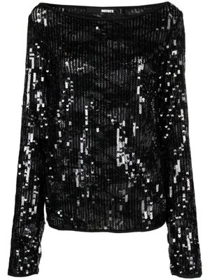 ROTATE BIRGER CHRISTENSEN haut à sequins - Noir