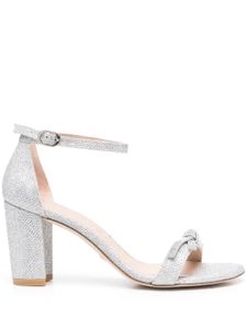 Stuart Weitzman sandales NearlyNude 80 mm ornées de cristaux - Argent