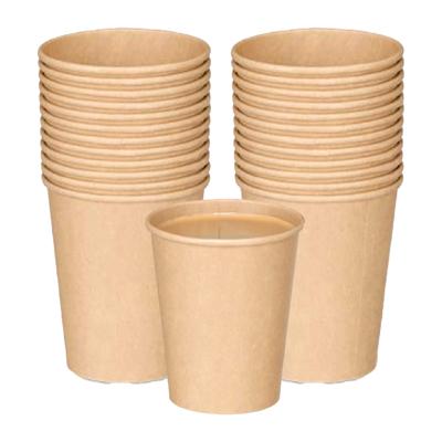 Kinvara papieren koffiebeker/drinkbeker - 24x stuks - 240 ml - gerecycled kraft papier