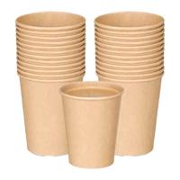 Kinvara papieren koffiebeker/drinkbeker - 24x stuks - 240 ml - gerecycled kraft papier