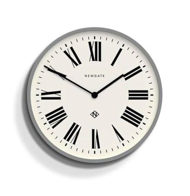 Newgate Italian Number Three Wandklok- Grijs