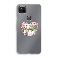 GRL PWR Flower: Google Pixel 4a Transparant Hoesje