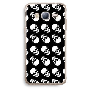 Musketon Skulls: Samsung Galaxy J3 (2016) Transparant Hoesje