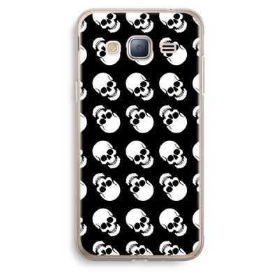 Musketon Skulls: Samsung Galaxy J3 (2016) Transparant Hoesje