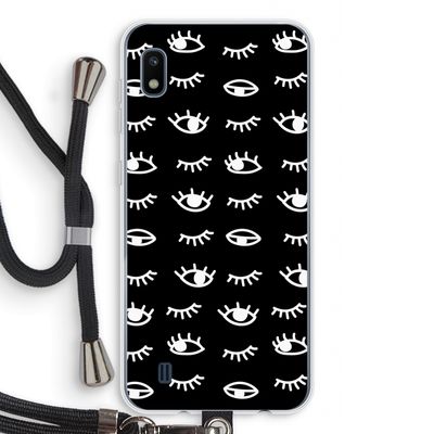 Eye pattern #3: Samsung Galaxy A10 Transparant Hoesje met koord