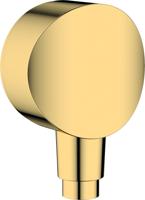 Hansgrohe FixFit muuraansluitbocht S kunststof met terugslagklep, Polished Gold Optic