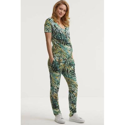 Noppies zwangerschaps- en voedingjumpsuit Emery met all over print multicolor