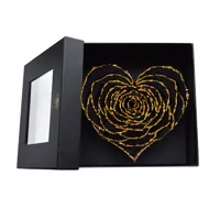 Longlife Rozenhartje zwart gouden glitter Longlife Rozenhartje zwart gouden glitter
