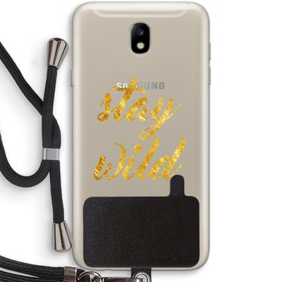 Stay wild: Samsung Galaxy J7 (2017) Transparant Hoesje met koord
