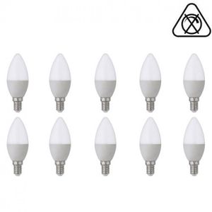 LED Lamp 10 Pack - E14 Fitting - 6W - Helder/Koud Wit 6400K