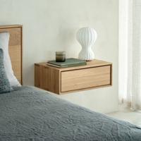 Ethnicraft Hangend Nachtkastje 'Nordic' Geolied Eikenhout, kleur Naturel