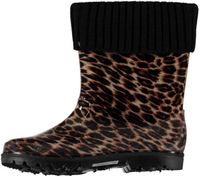 XQ Footwear regenlaarzen dames rubber bruin/zwart XQ Footwear regenlaarzen dames rubber bruin/zwart