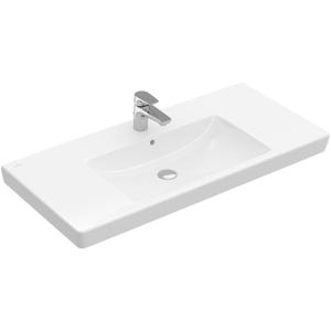 Villeroy & Boch Subway 2.0 meubelwastafel geslepen 100x47cm met kraangat met overloop wit 71751G01