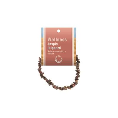 Edelsteen Splitarmband Jaspis Luipaard met Uitlegkaart