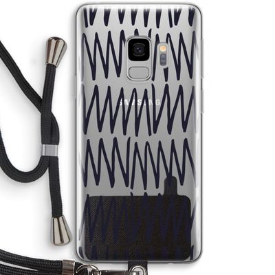 Marrakech Zigzag: Samsung Galaxy S9 Transparant Hoesje met koord