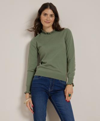 trui met rucheboorden trui met rucheboorden