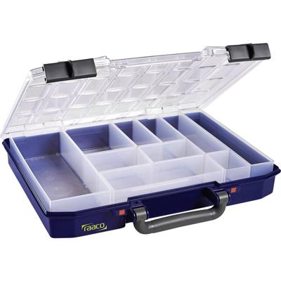 raaco CarryLite 55 4x8-10 Assortimentskoffer (l x b x h) 278 x 337 x 57 mm Aantal vakken: 10 Inhoud 1 stuk(s)