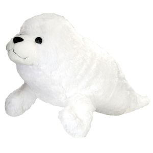 Witte pluche zeehond knuffel 76 cm   -