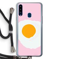 Sunny side up: Samsung Galaxy A20s Transparant Hoesje met koord
