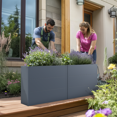 Plantenbak staal 100 x 30 x 77 cm