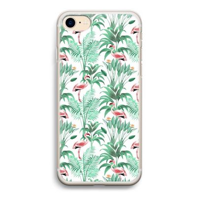 Flamingo bladeren: iPhone 7 Transparant Hoesje