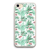 Flamingo bladeren: iPhone 7 Transparant Hoesje