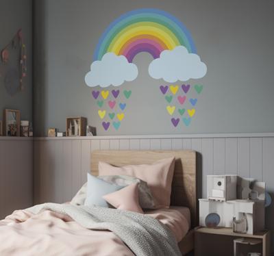 Regenboog Muursticker tekening