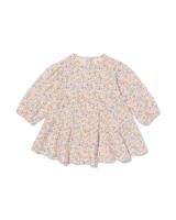 HEMA Babyjurk Mousseline Bloemen Gebroken Wit (gebroken wit)