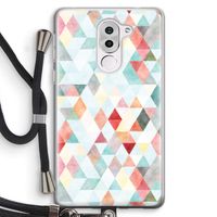 Gekleurde driehoekjes pastel: Honor 6X Transparant Hoesje met koord