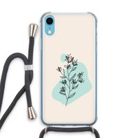 Violets are blue: iPhone XR Transparant Hoesje met koord