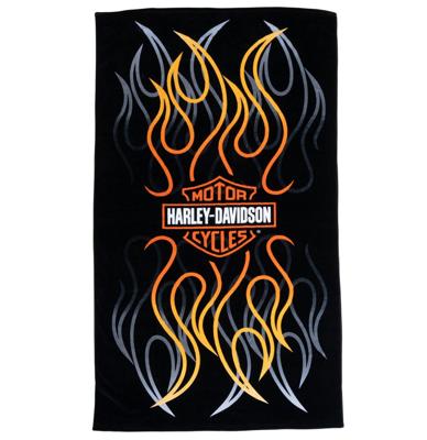 Harley-Davidson Flames Strandlaken - 100% Katoen - XL Formaat