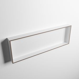 MONDIAZ EASY Nis 89,5x29,5cm in solid surface kleur Smoke | Talc. 1 vak  geschikt voor in- of opbouw