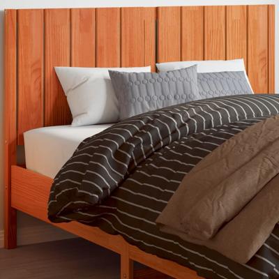 Hoofdbord 135 cm massief grenenhout wasbruin