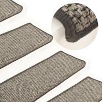 VidaXL Trapmatten zelfklevend 15 st 65x21x4 cm grijs en beige