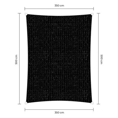 Sunfighter Schaduwdoek Rechthoek zwart 3,5x5m.
