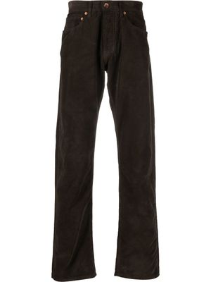 President'S pantalon droit en velours côtelé - Marron